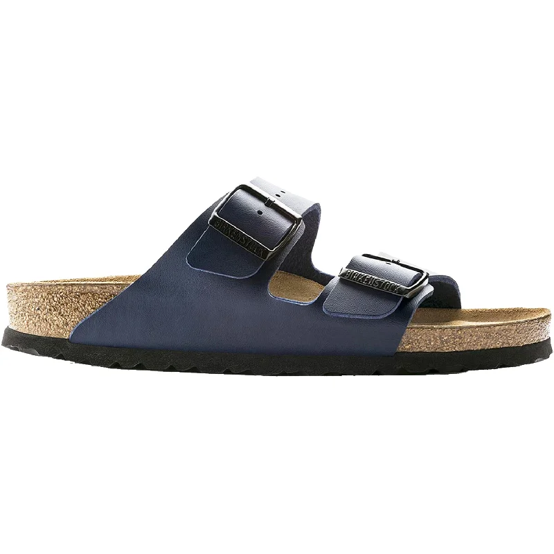 sandals for both formal and casual wearUnisex Birkenstock Arizona Soft Footbed Blue Birko-Flor