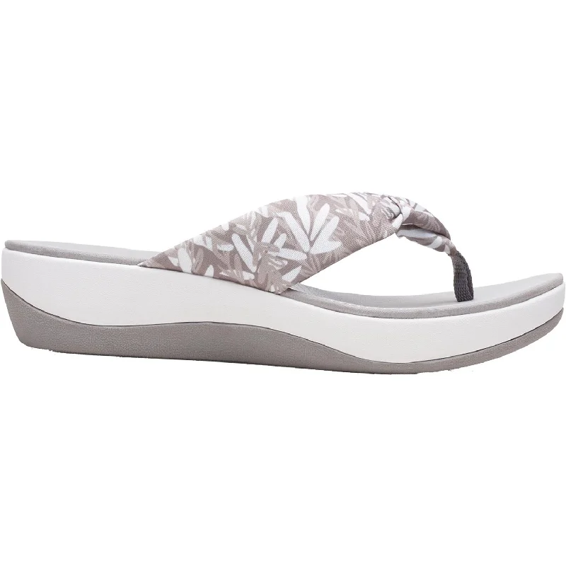 sandals with orthopedic insole for maximum supportWomen's Clarks Cloudsteppers Arla Glison Grey Floral Fabric