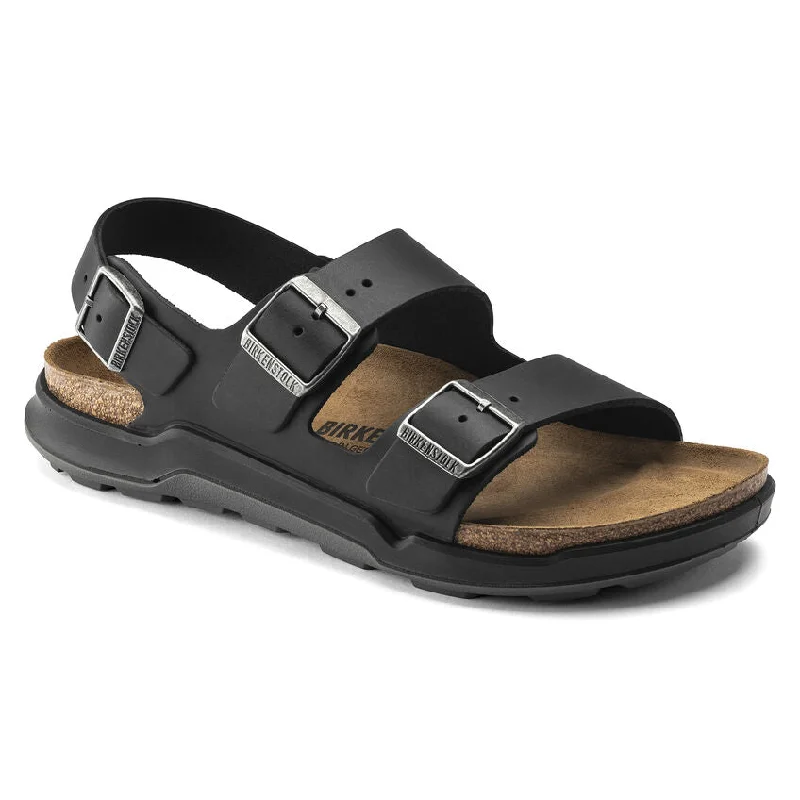 sandals for relaxed weekends with easy wearBirkenstock Milano CT Leather Black