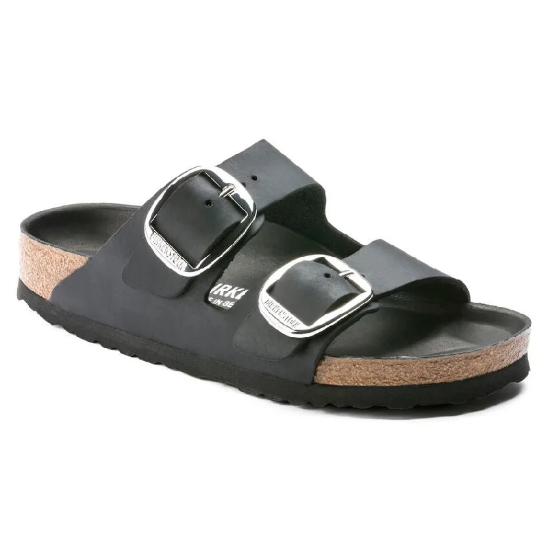 sandals for lounging by the poolBirkenstock Arizona Big Buckle Oiled Leather Black