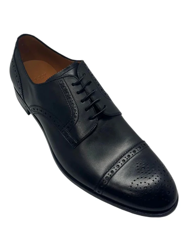 stylish Oxford shoes for wedding guests -Oxfords Avant GardeBally Brooking 6301284 Men's Black Calf Plain Leather Oxford Shoes