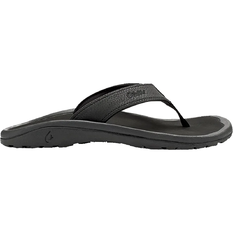 sandals for kids with playful colors and designsMen's OluKai Ohana Black Synthetic Leather