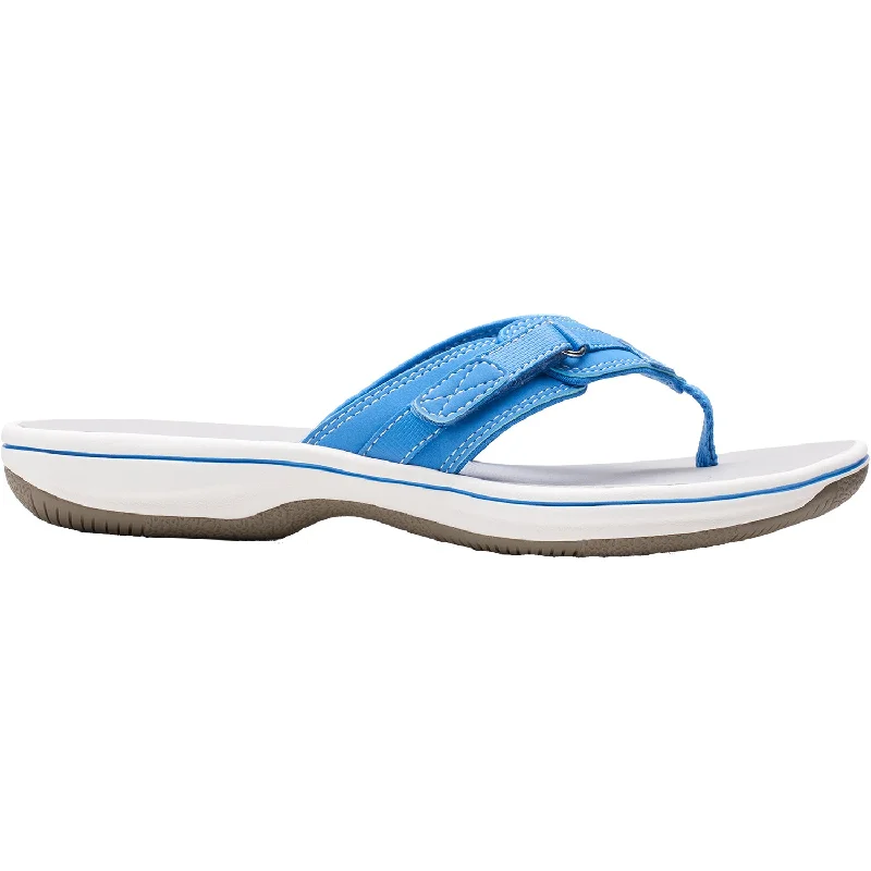 sandals with arch support for daily useWomen's Clarks Cloudsteppers Breeze Sea Blue Synthetic