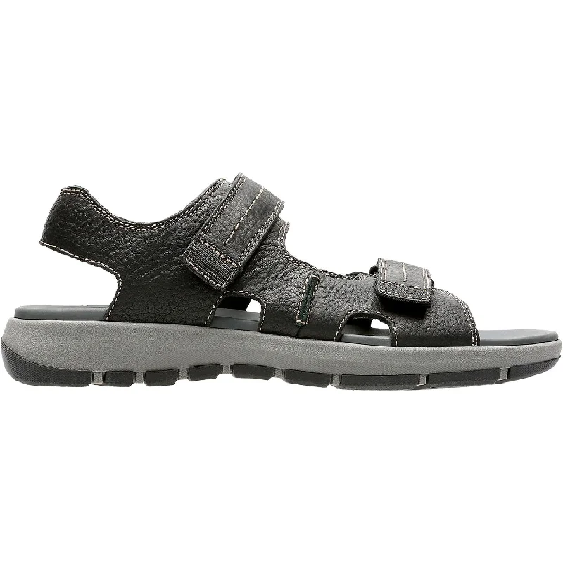 sandals with footbed for extra supportMen's Clarks Brixby Shore Black Leather