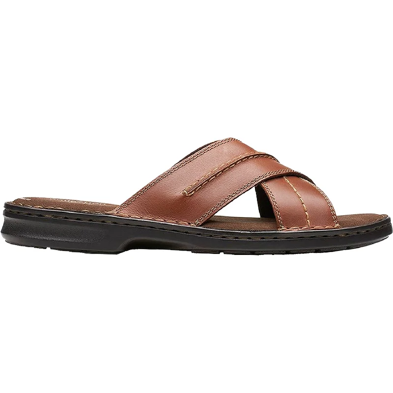 sandals for outdoor sporting eventsMen's Clarks Malone Cross Tan Leather