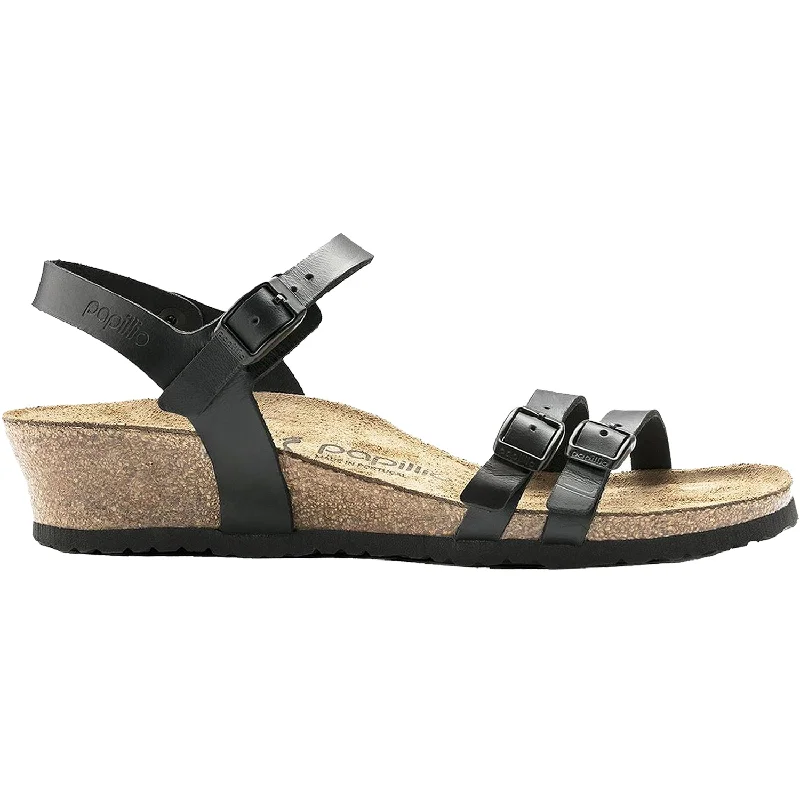 sandals with minimalist style for versatilityWomen's Birkenstock Lana Black Leather