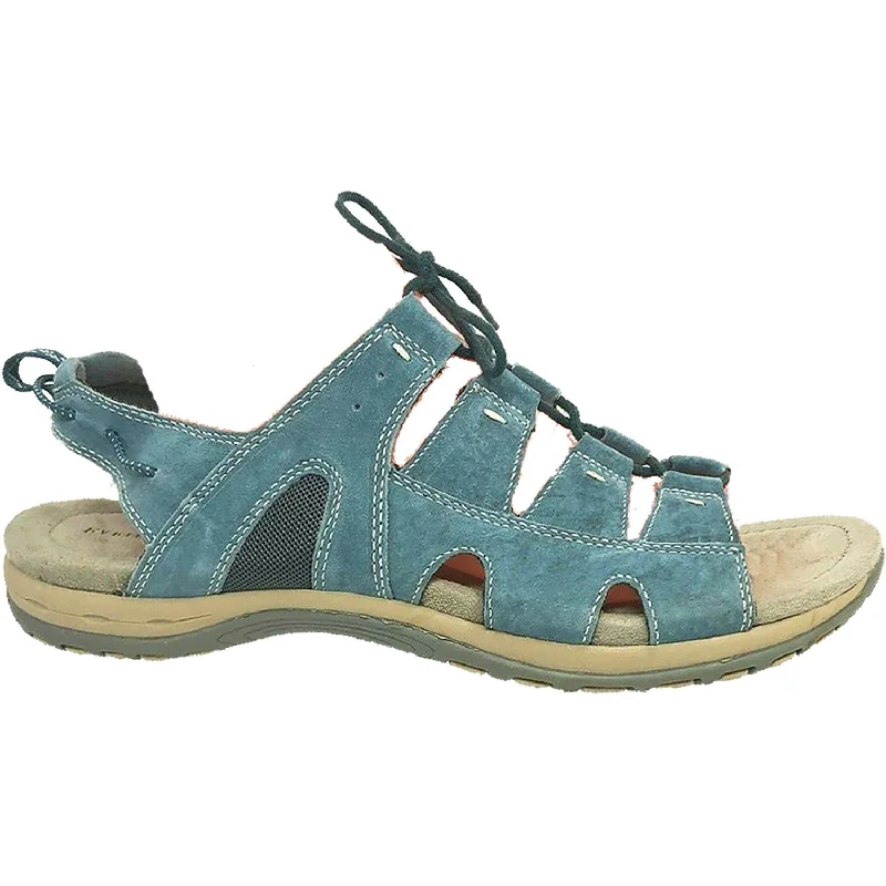 sandals for sensitive feet with soft materialWomen's Earth Sassy Moroccan Blue Suede