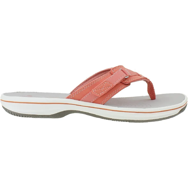 sandals with water-resistant material for poolside funWomen's Clarks Cloudsteppers Breeze Sea Coral Synthetic