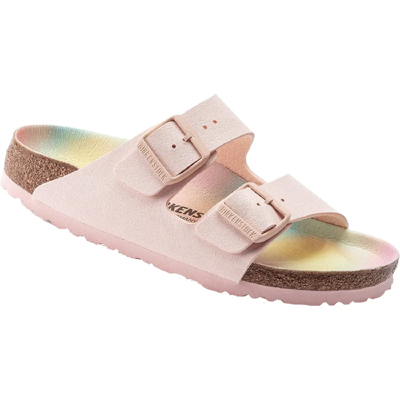 sandals with arch support for extra comfortWomen's Birkenstock Arizona Vegan Ombre Light Rose Birkibuc