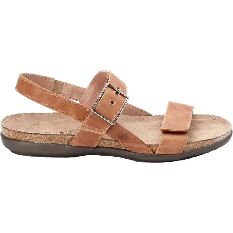 sandals for long outdoor days with supportive soleWomen's Naot Norah Latte Brown Leather