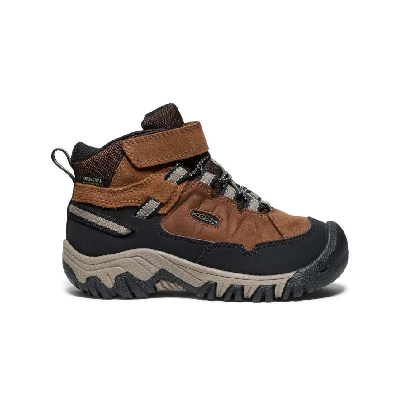 Comfortable snow boots for women with chunky sole-Little Kids' Targhee IV Waterproof Hiking Boot  |  Bison/Brindle