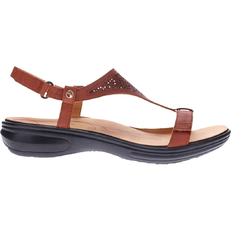 sandals with adjustable heel straps for better fitWomen's Revere Santa Fe Cognac Leather