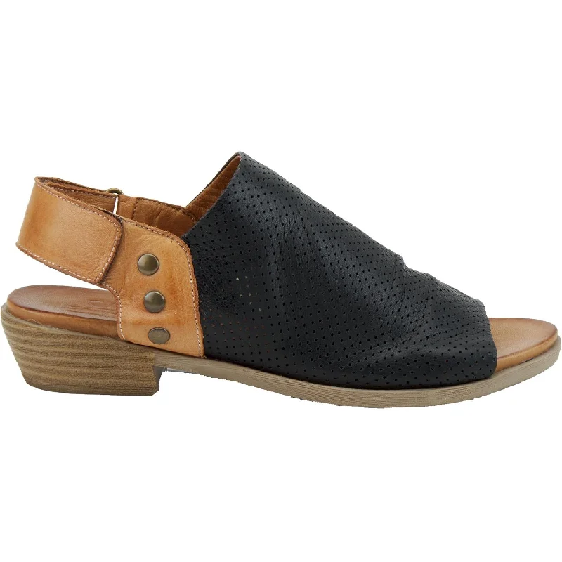 sandals with footbed for extra comfort on walksWomen's Spring Step Rapture Black Leather