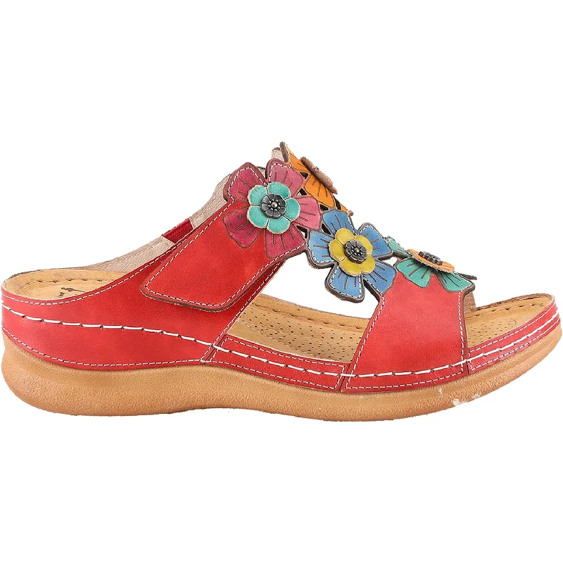 sandals for casual strolls with flexible solesWomen's L'Artiste by Spring Step Izna Red Multi Leather