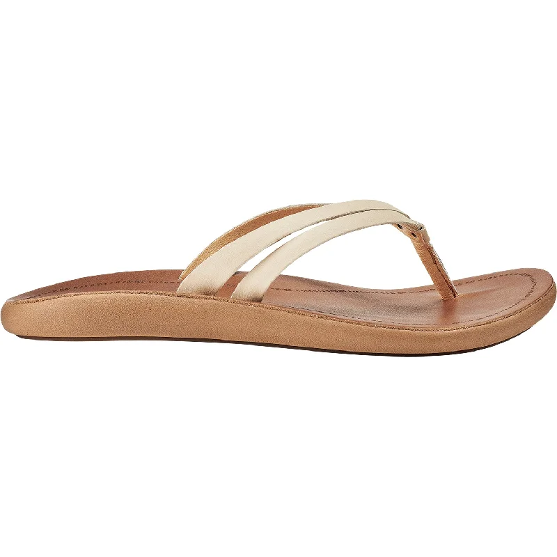 eco-friendly sandals for sustainable wearWomen's OluKai Kapehe Luana Tapa/Sahara Leather