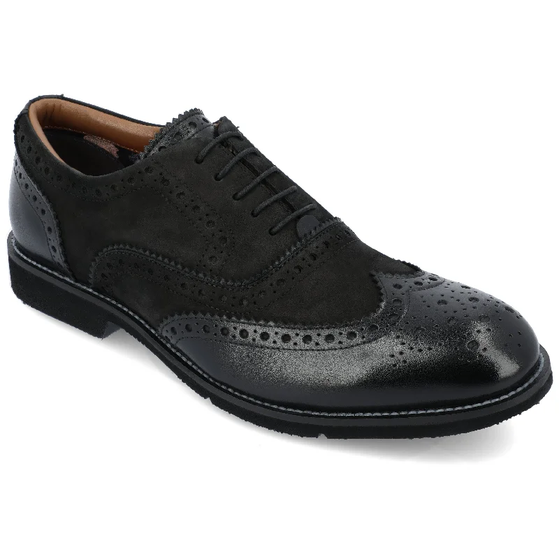 stylish lace-up Oxfords shoes for evening events -Oxfords Worn InThomas & Vine Covington Brogue Oxford