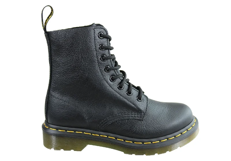 Trendy ankle boots for women with soft leather finish-Dr Martens 1460 Pascal Virginia Womens Leather Fashion Lace Up Boots