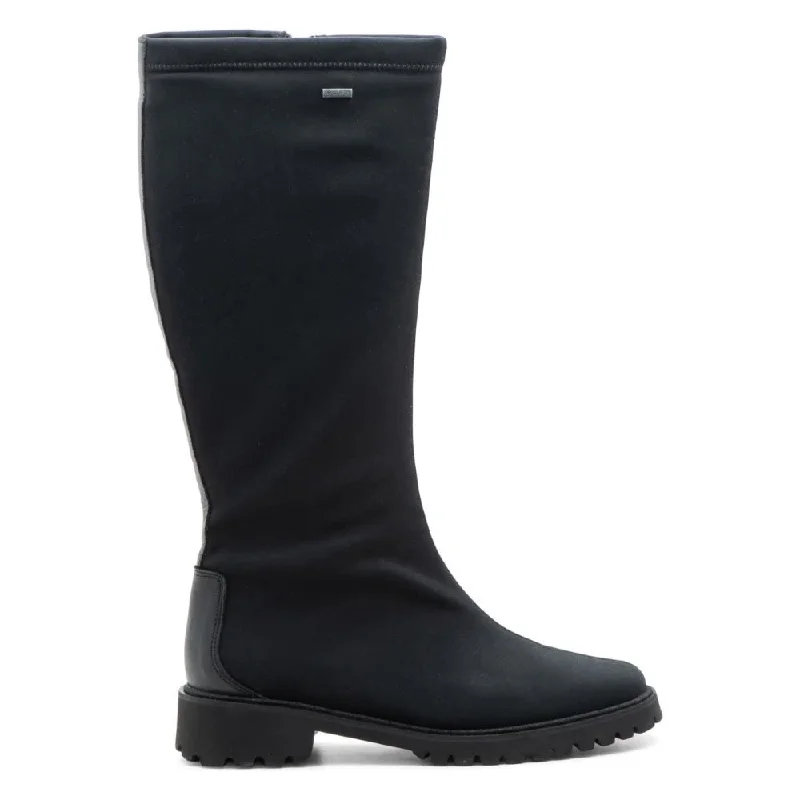 Stylish boots for women with faux fur trim-Ara Women's Kendrick Gore-Tex Waterproof Boots Black Hydro-Fabric/Hydro-Leather