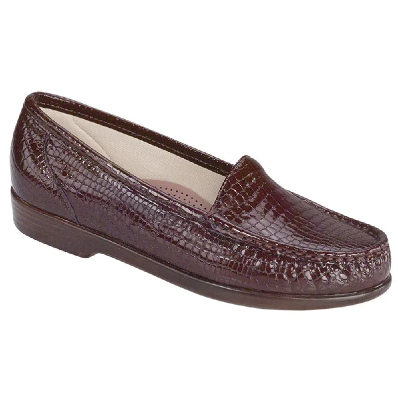 loafers for the office with a modern twistLoafers with Extra TractionSAS Simplify Brown Croco Loafer (Women's)