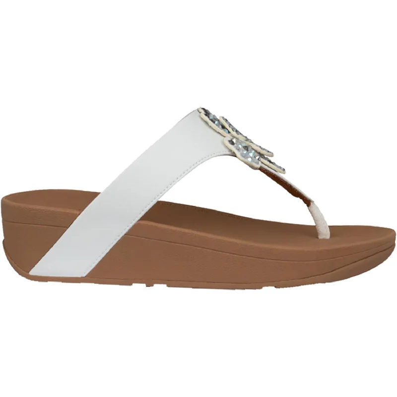 sandals for women with stylish braided strapsWomen's Fit Flop Lottie Corsage White Microfibre