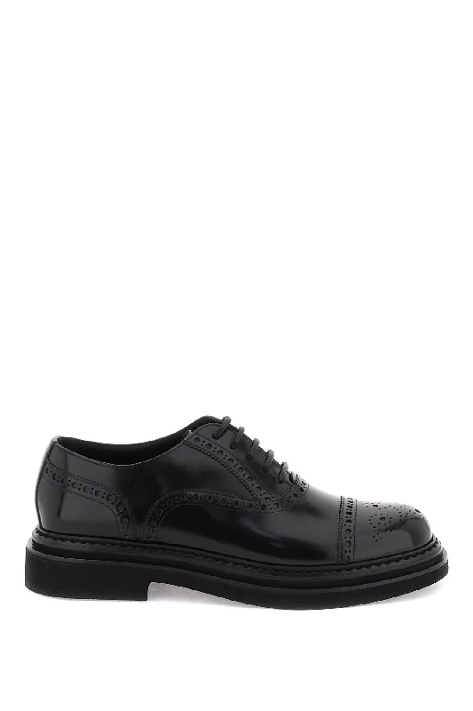 best casual Oxford shoes for work and leisure -Oxfords Timeless AppealDolce & Gabbana Brushed Leather Oxford Lace-Ups