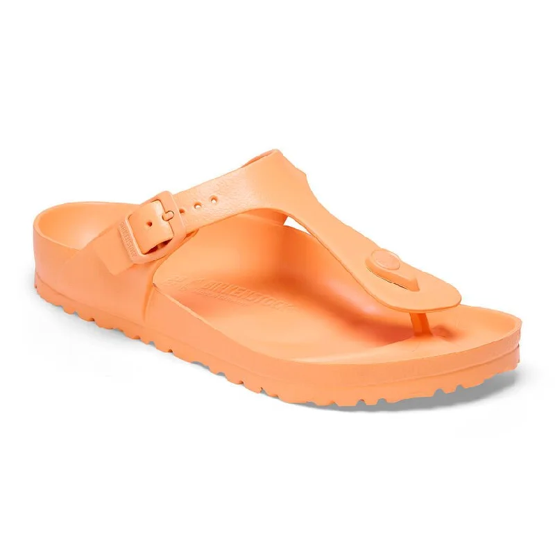 sandals for women with trendy, strappy designBirkenstock Gizeh Essentials EVA Papaya