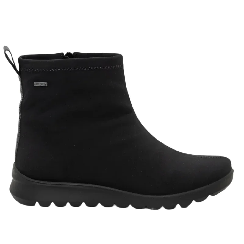 Stylish lace-up boots for men with tall shaft-Ara Women's Trillium GoreTex Zip Boot Black Hydro-Fabric / Hydro-Leather