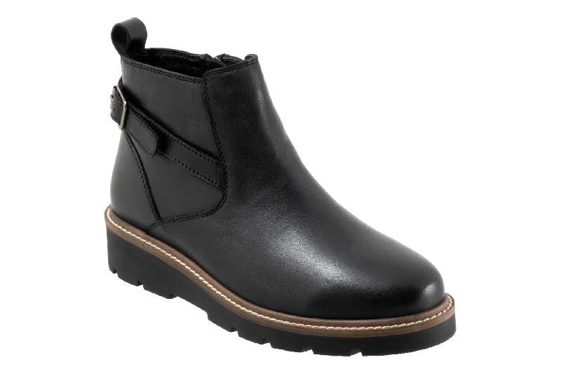 Stylish boots for women with faux leather finish-Waneta