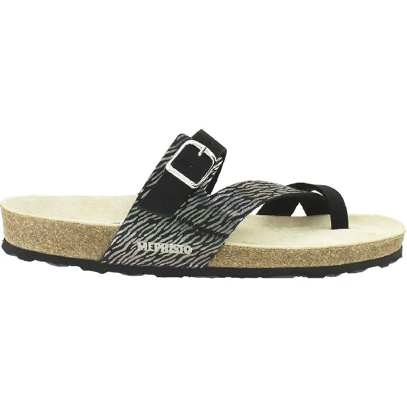 sandals for men with breathable straps for comfortWomen's Mephisto Nalia Black/Zebra Nubuck