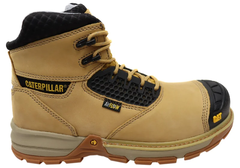 Fashionable combat boots for women with buckle details-Caterpillar Mens Excavator Superlite Cool Carbon Composite Toe Boots