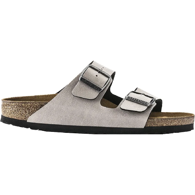 sandals with stylish metallic detailingWomen's Birkenstock Arizona Stone Pull Up Birko-Flor