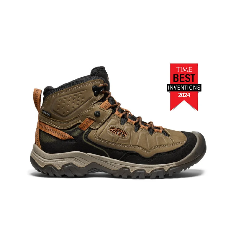 Trendy winter boots for men with rubber sole-Men's Targhee IV Waterproof Hiking Boot  |  Sea Turtle/Roasted Pecan