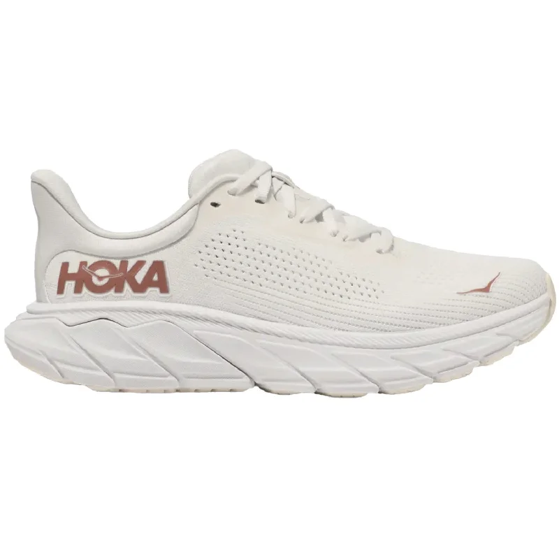 athletic shoes for women with flexible rubber sole for improved flexibility-Athletic shoes for rugged outdoorsWomen's Hoka Arahi 7 Blanc De Blanc/Rose Gold Mesh