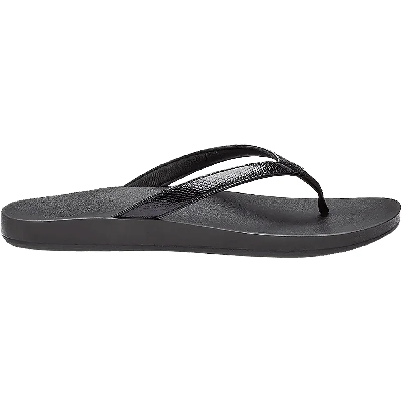 sandals for casual and relaxed beach looksWomen's OluKai Puawe Black Synthetic