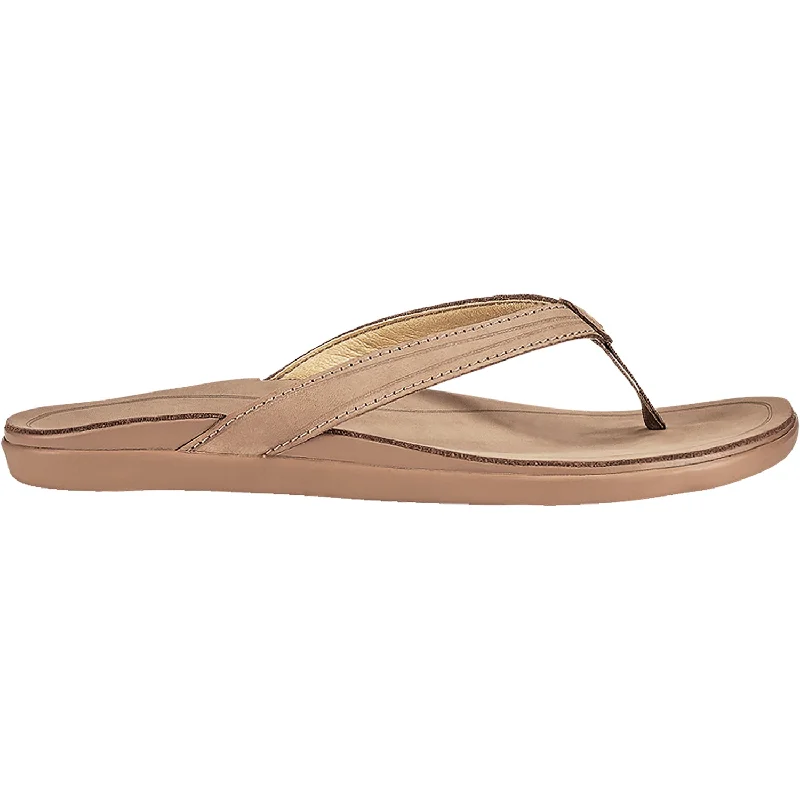 sandals for women with embellished details for glamourWomen's OluKai Aukai Tan Leather