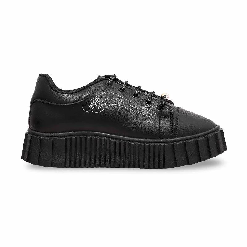 athletic shoes for women with durable outer sole for everyday wear-Athletic shoes for long-term comfortBlack Casual Sneaker AT7377