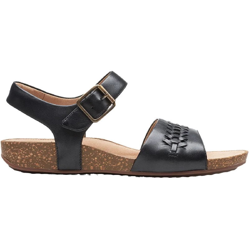 sandals for men with simple and classic designWomen's Clarks Un Perri Way Black Leather