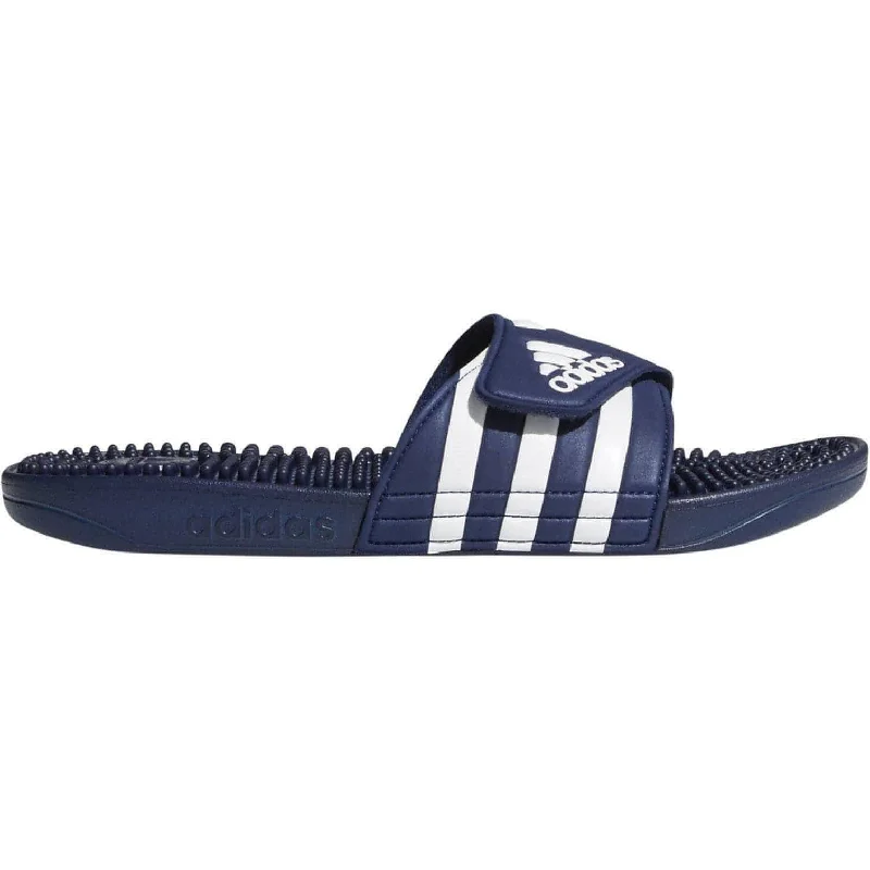 slippers for women with faux fur lining for extra warmth-Slippers with pet areas-adidas Adissage Sliders - Blue