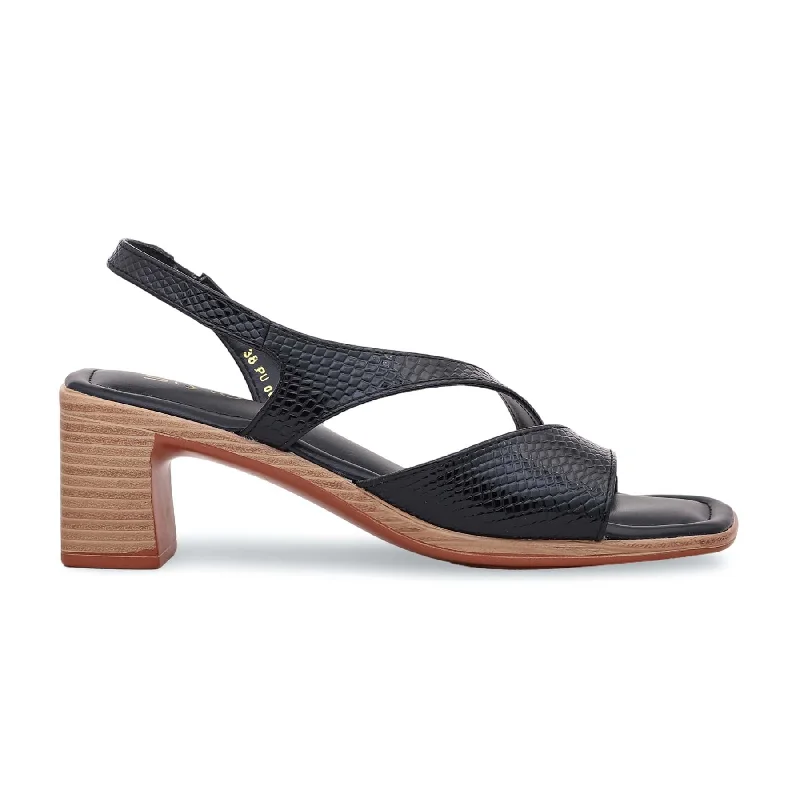 sandals with unique straps for added flairBlack Formal Sandal PU0085