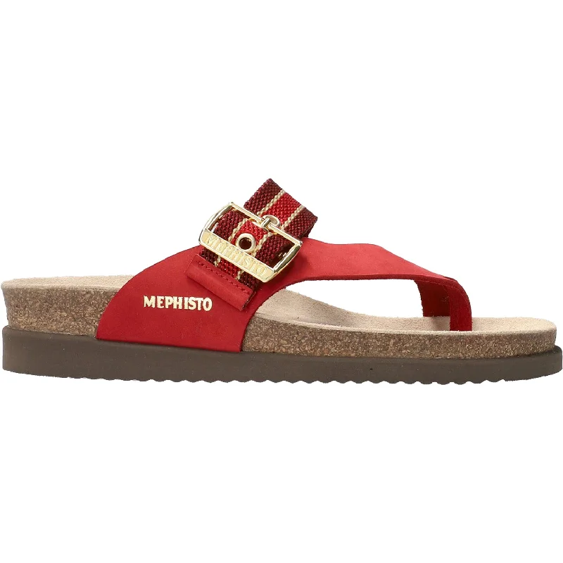 sandals with trendy buckle accents for stylish touchWomen's Mephisto Heike Red Nubuck