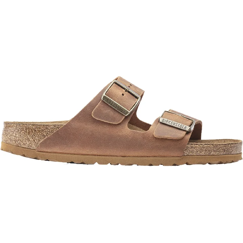 sandals with breathable straps for all-day wearUnisex Birkenstock Arizona Cognac Oiled Leather