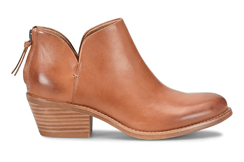 Comfortable leather boots for women with side zip-Angelica