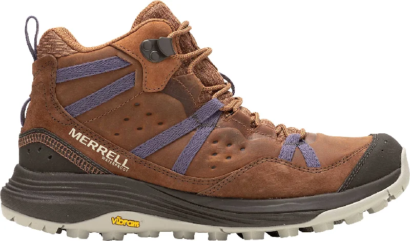 Trendy wedge boots for women with buckle detail-Merrell Siren Traveller 4 Mid Waterproof Womens Walking Boots - Brown