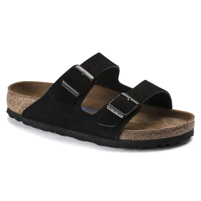 sandals for trendy looks with modern designsBirkenstock Arizona Soft Footbed Suede Black - Unisex