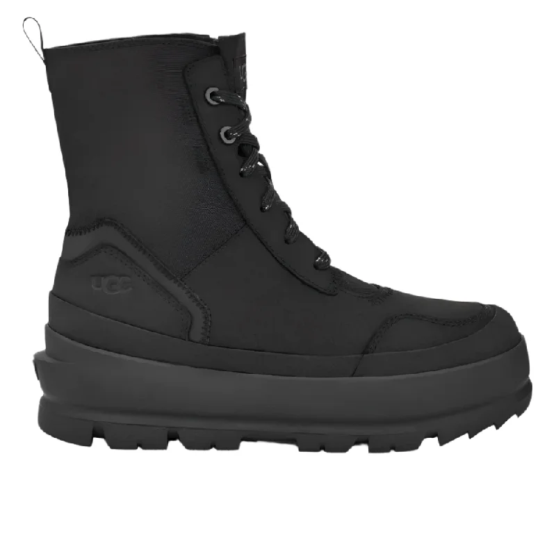 Stylish slip-on boots for women with leather upper-Ugg Women's The Ugg Lug Lace Up Boot Black