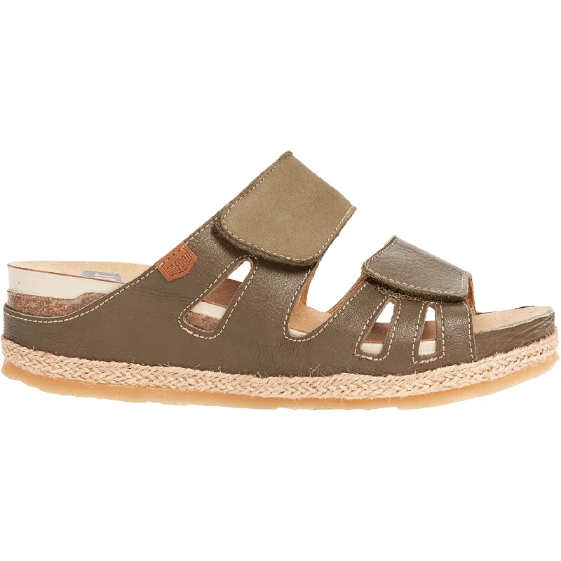 sandals with open-toe design for breathabilityWomen's On Foot 222 Cynara Slide Khaki Leather