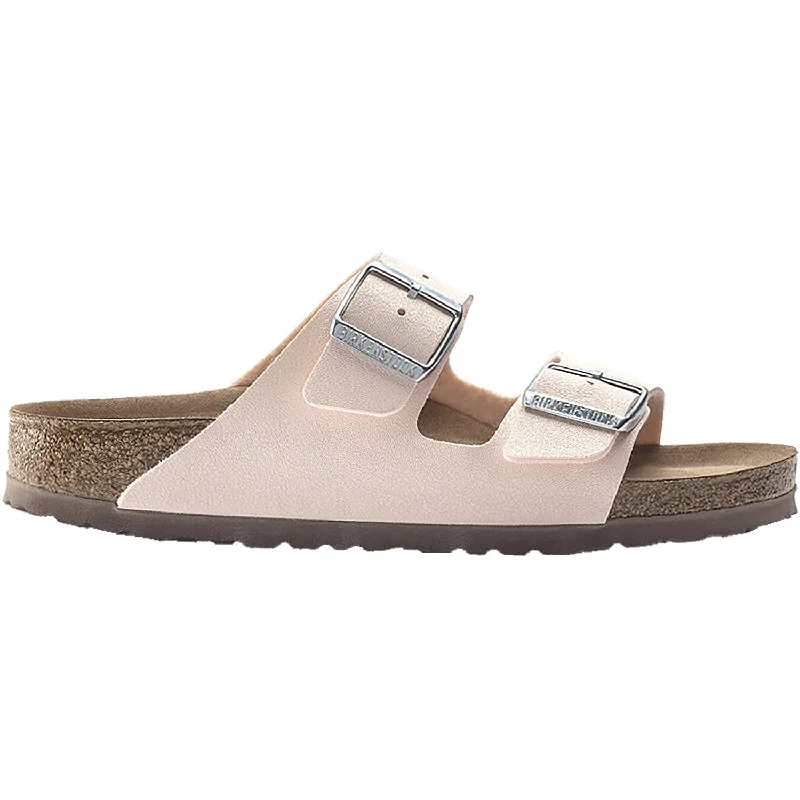 sandals for both outdoor and indoor activitiesWomen's Birkenstock Arizona Vegan Light Rose Birkibuc