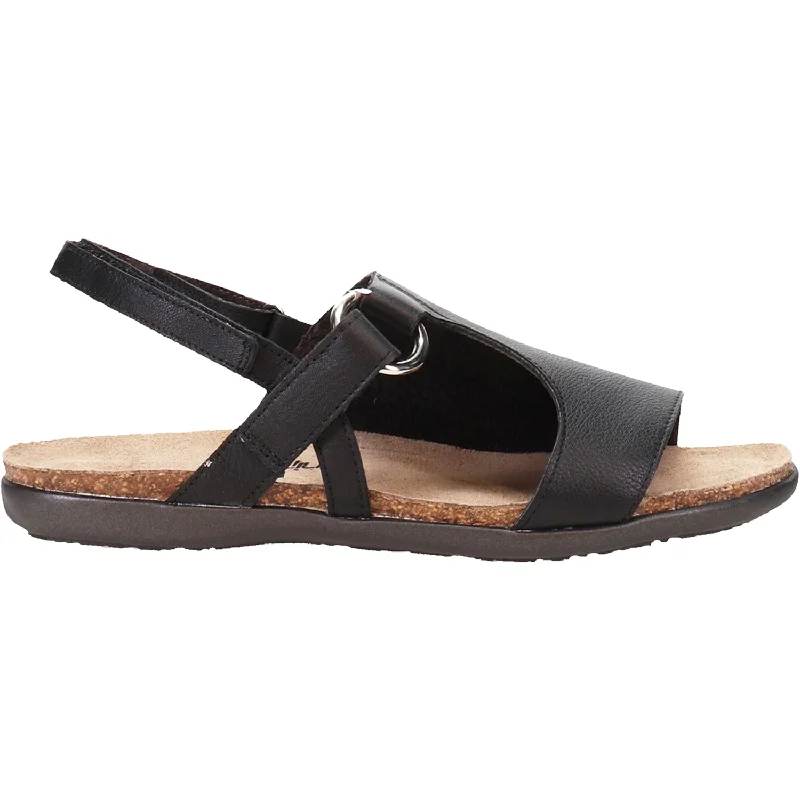 sandals for casual summer eventsWomen's Naot Olivia Soft Black Leather