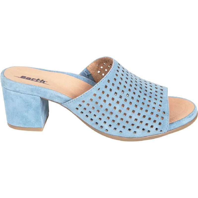 sandals for trendy looks with modern designsWomen's Earth Ibiza Sky Blue Suede