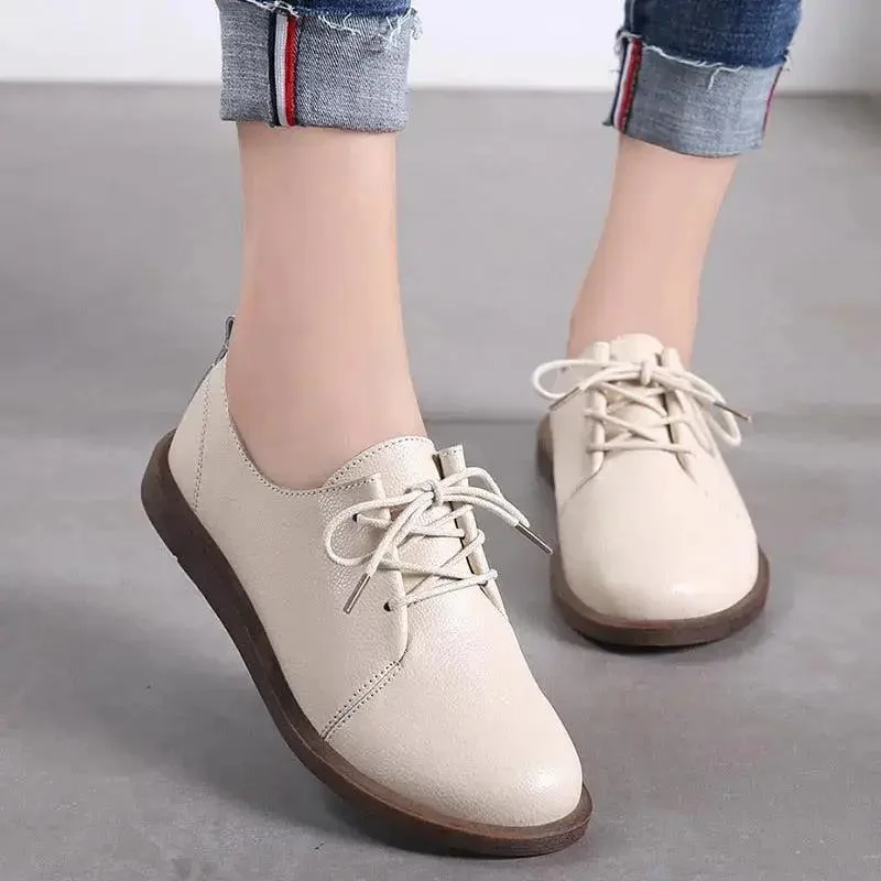 casual Oxford shoes for trendy looks -Oxfords Anti BacterialSoft Leather Oxford Shoes Womens Genuine Leather